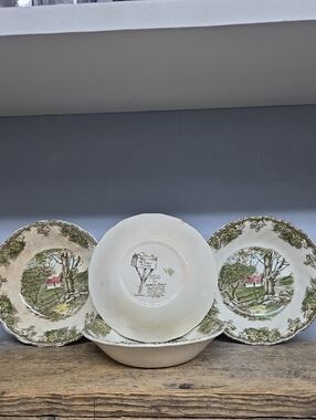 Vintage Johnson Brothers Friendly Village Bowl Set Of 4